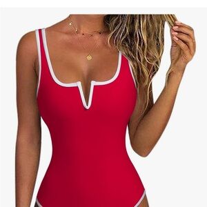 NWT- Slimming Red One Piece